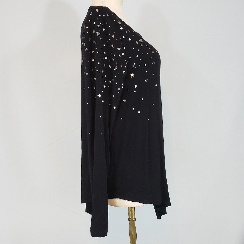 Karen Kane black and silver star top size Small - Picture 6 of 7